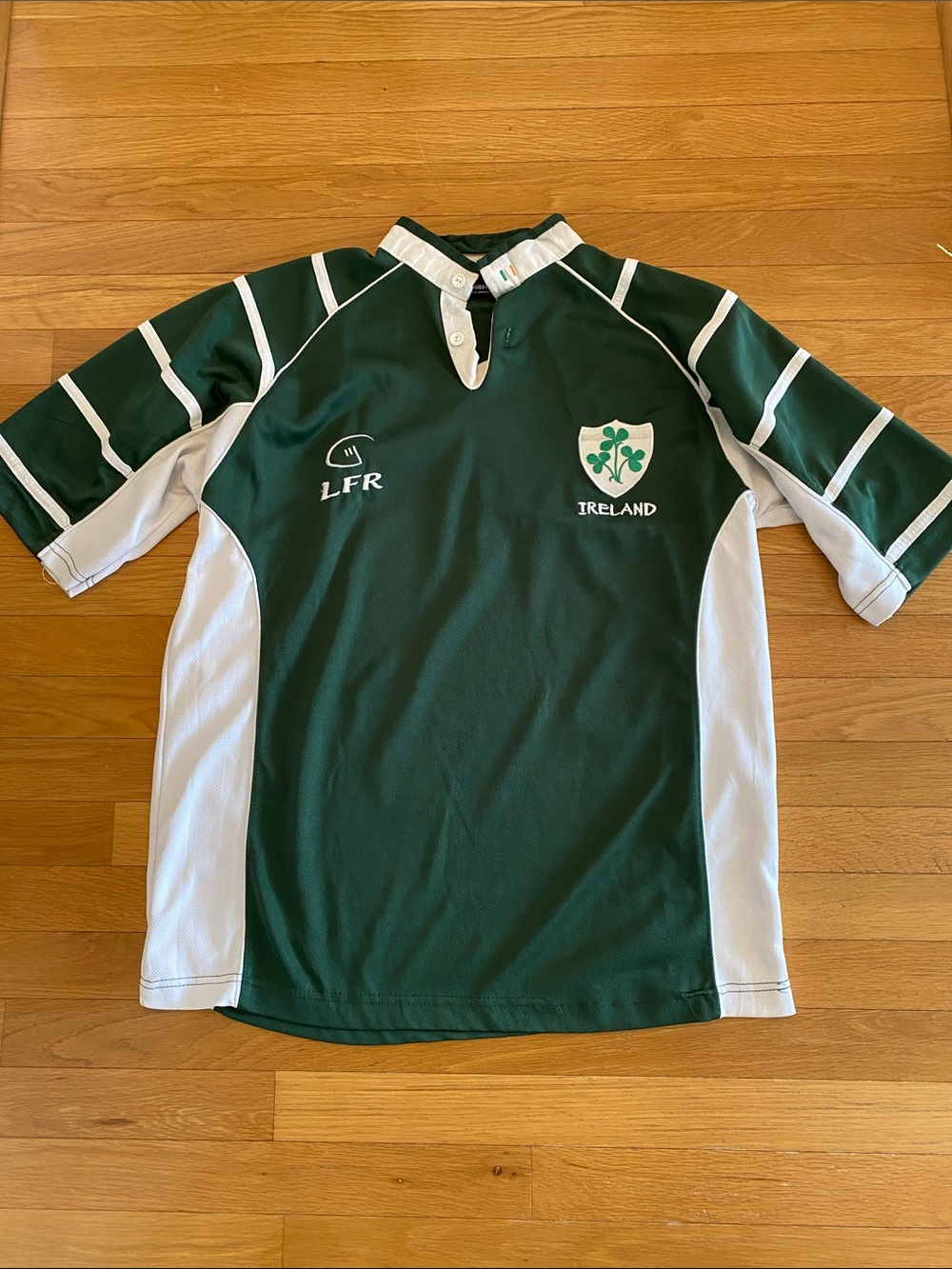 LF Ireland Green and White Kids Rugby Jersey